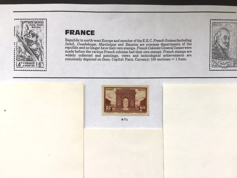 France 1931 MH Arc De Triomphe 2FR