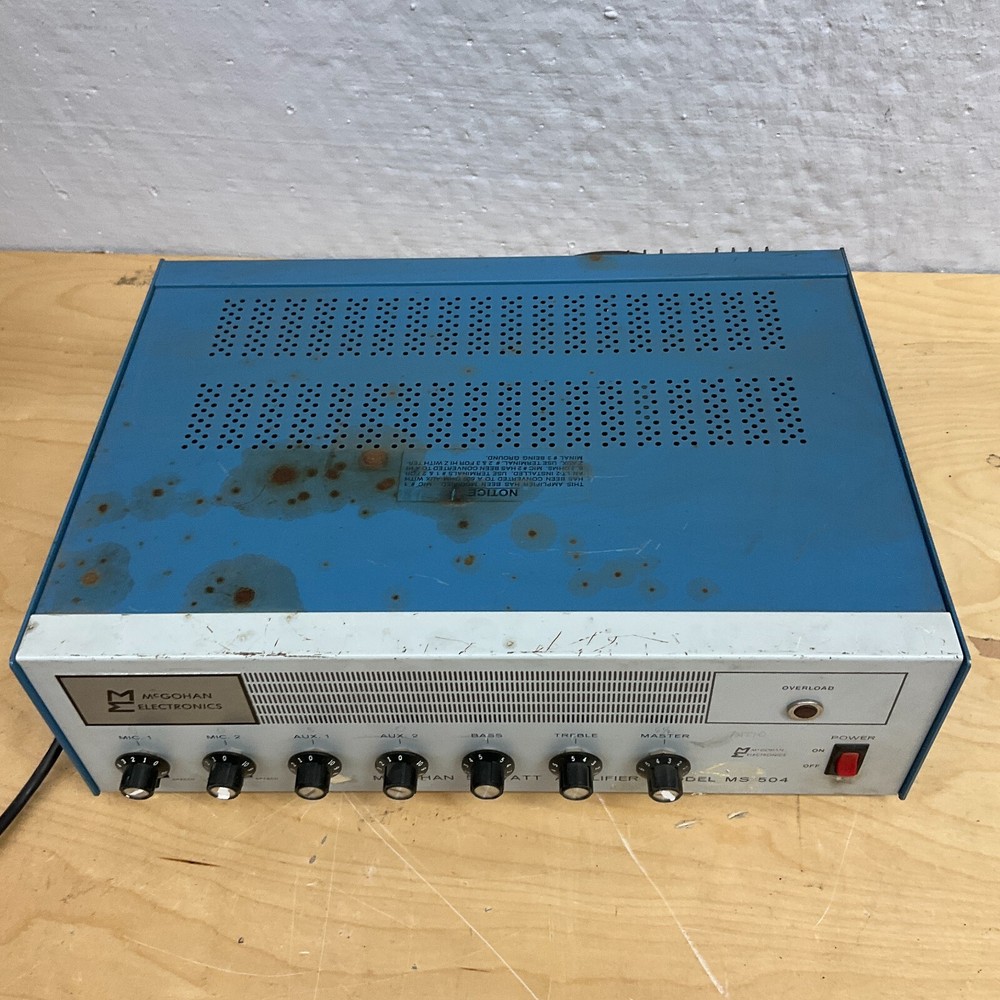 McGohan 50 Watt Amplifier Model MS504 Tested and Working
