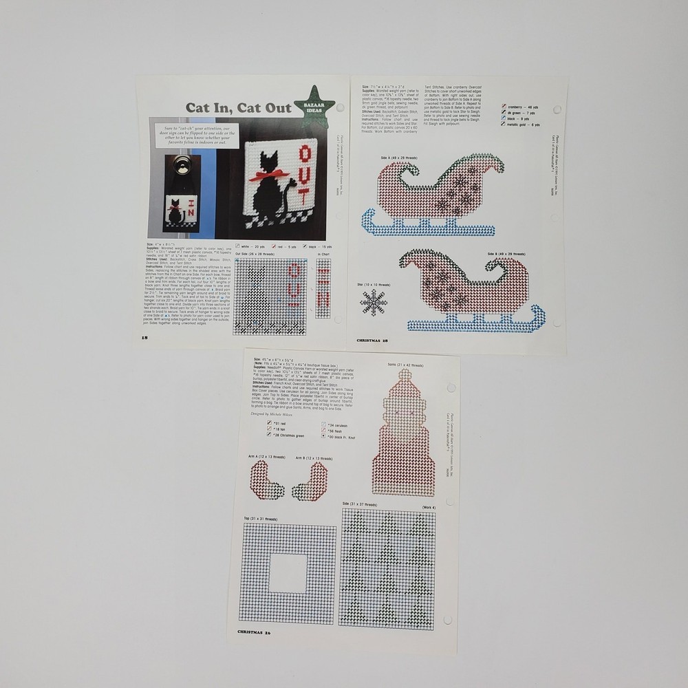 Plastic Canvas All Stars 1995 Leisure Arts 4 Patterns from Patternpak 9