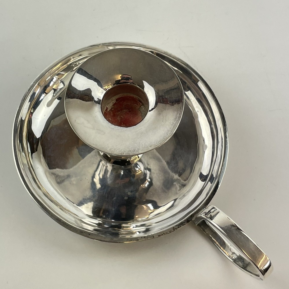 Vintage Solid Sterling Silver Chamberstick Candlestick 15cm