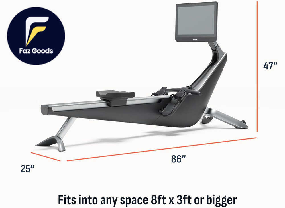 Origin Rowing Machine with Immersive 22" HD Rotating Screen Stows Upright