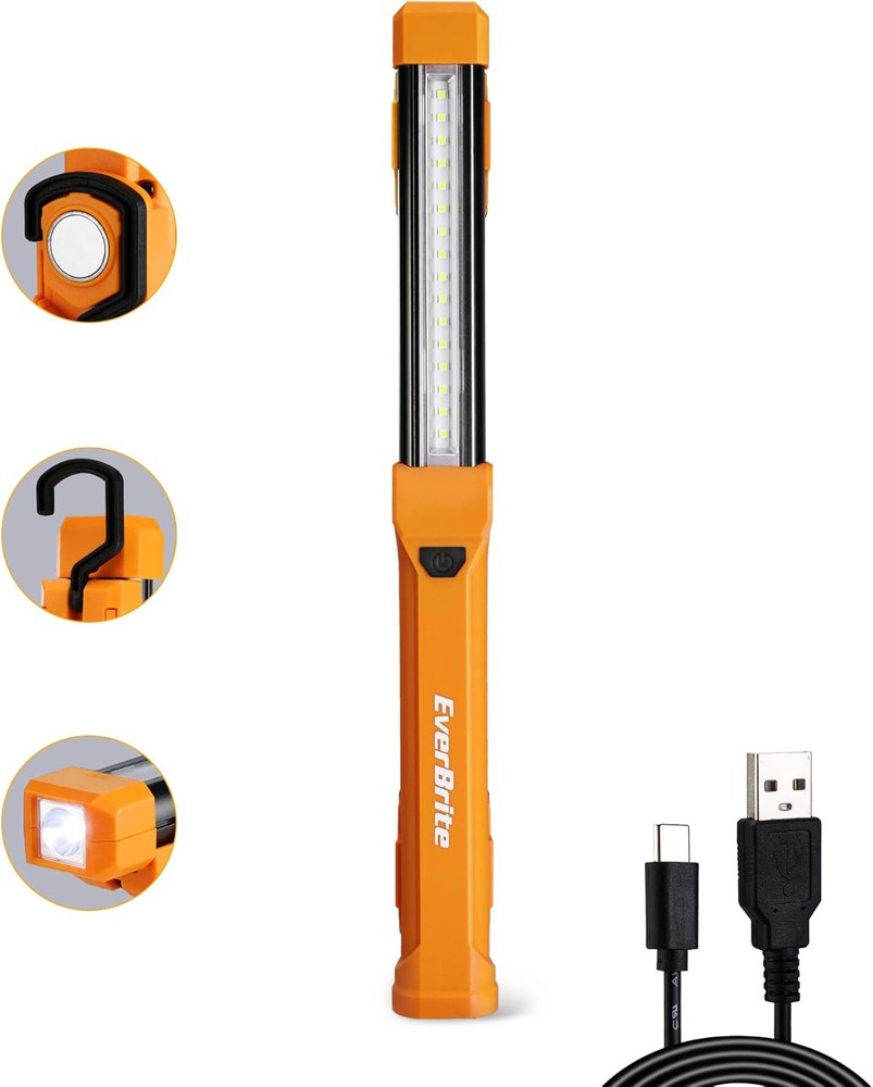 EverBrite 1000LM LED Work Light, Rechargeable Work Light for Mechanics with Dual