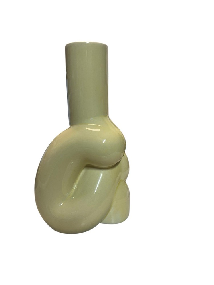 Hay Wand & Soderstrom Soft Organic Stoneware Candle Holder Yellow Modernist