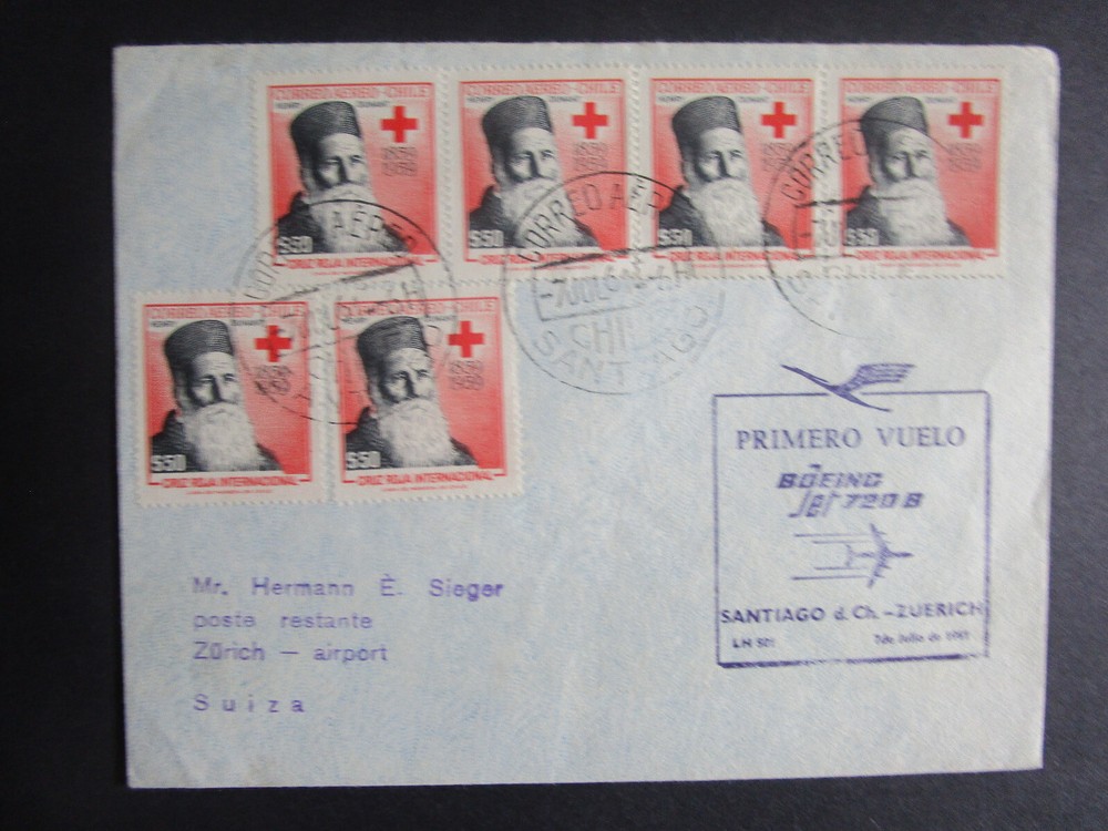 FIRST  FLIGHT LUFTHANSA 1961 FRANKFURT-TEHRAN (P428)