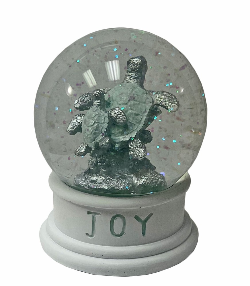 Joy Turtle Water Globe Home Coastal Themed Decor Accent