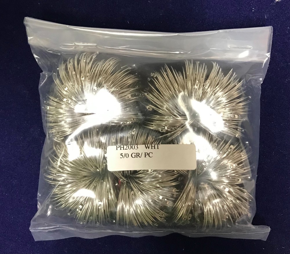 1 inch Wire Hoops, Silver Plated (White) 720pcs