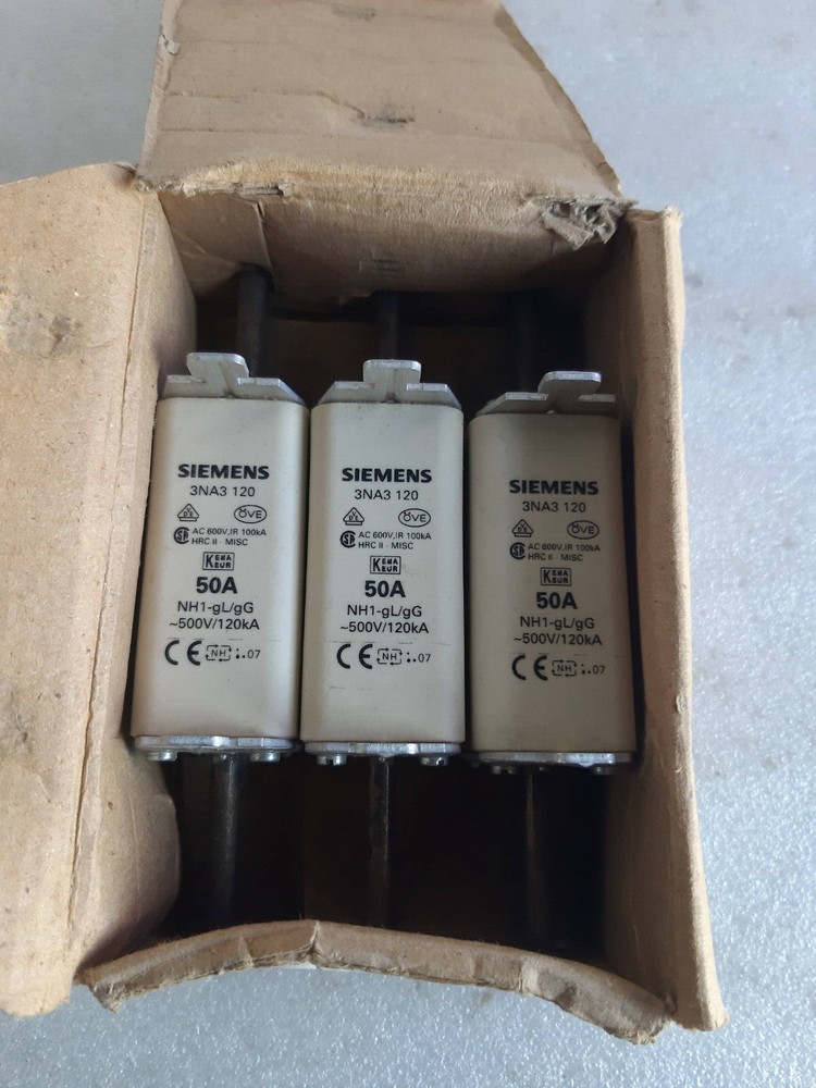 SIEMENS 3NA3 120 FUSE ELEMENT ( 3 PICS )