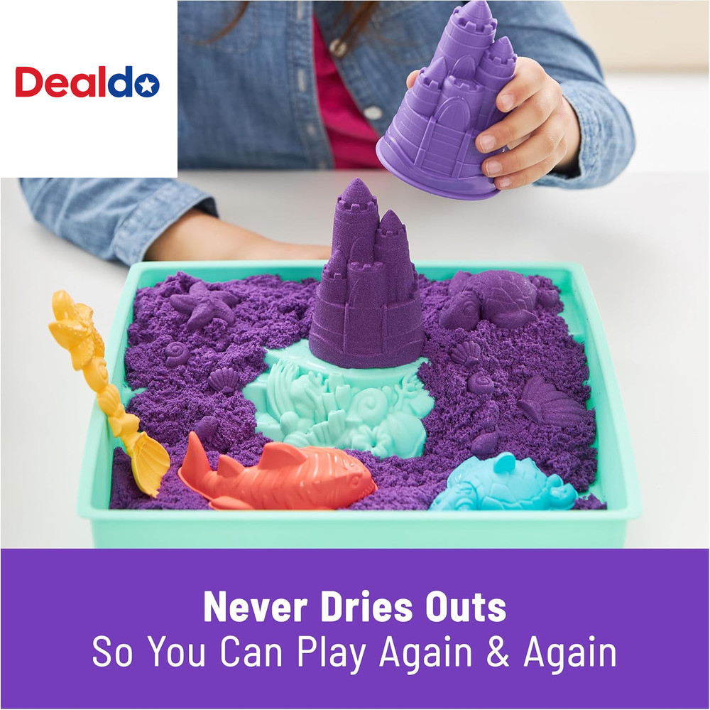 , Sandbox Set, Creative Easter Gifts, Includes 1Lb Purple Moldable Play Sand, 4