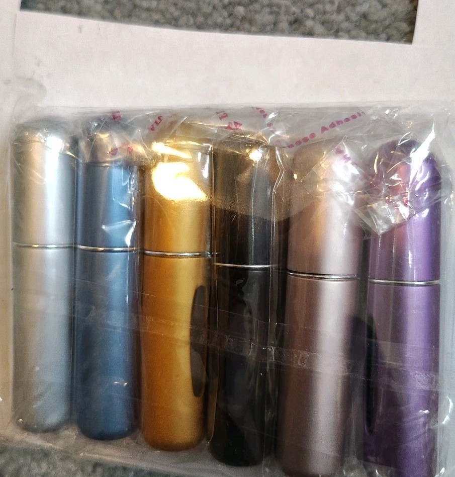 6pc Mini Portable Travel Refillable Perfume Atomizer Pump Spray Bottle Empty