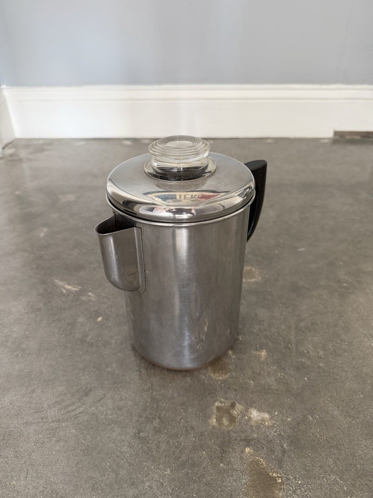 Eckoline stainless steel mid century coffee maker