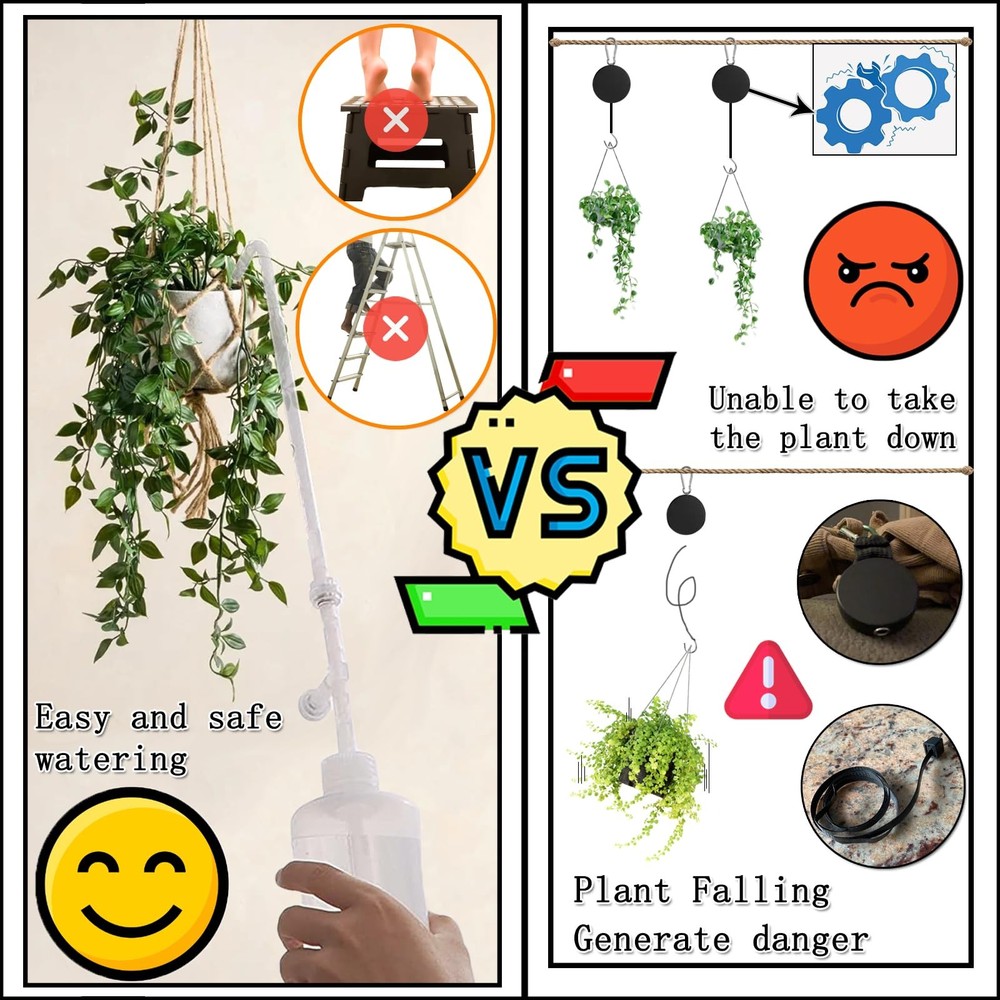 BKSAI Hanging Plant Watering Bottle Update Multifunction 500ml