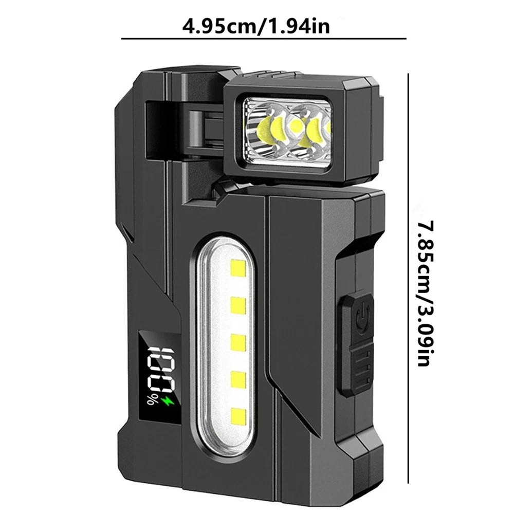 For Garage Magnetic Work Light USB Rechargeable LED Flashlight with Multi Colors