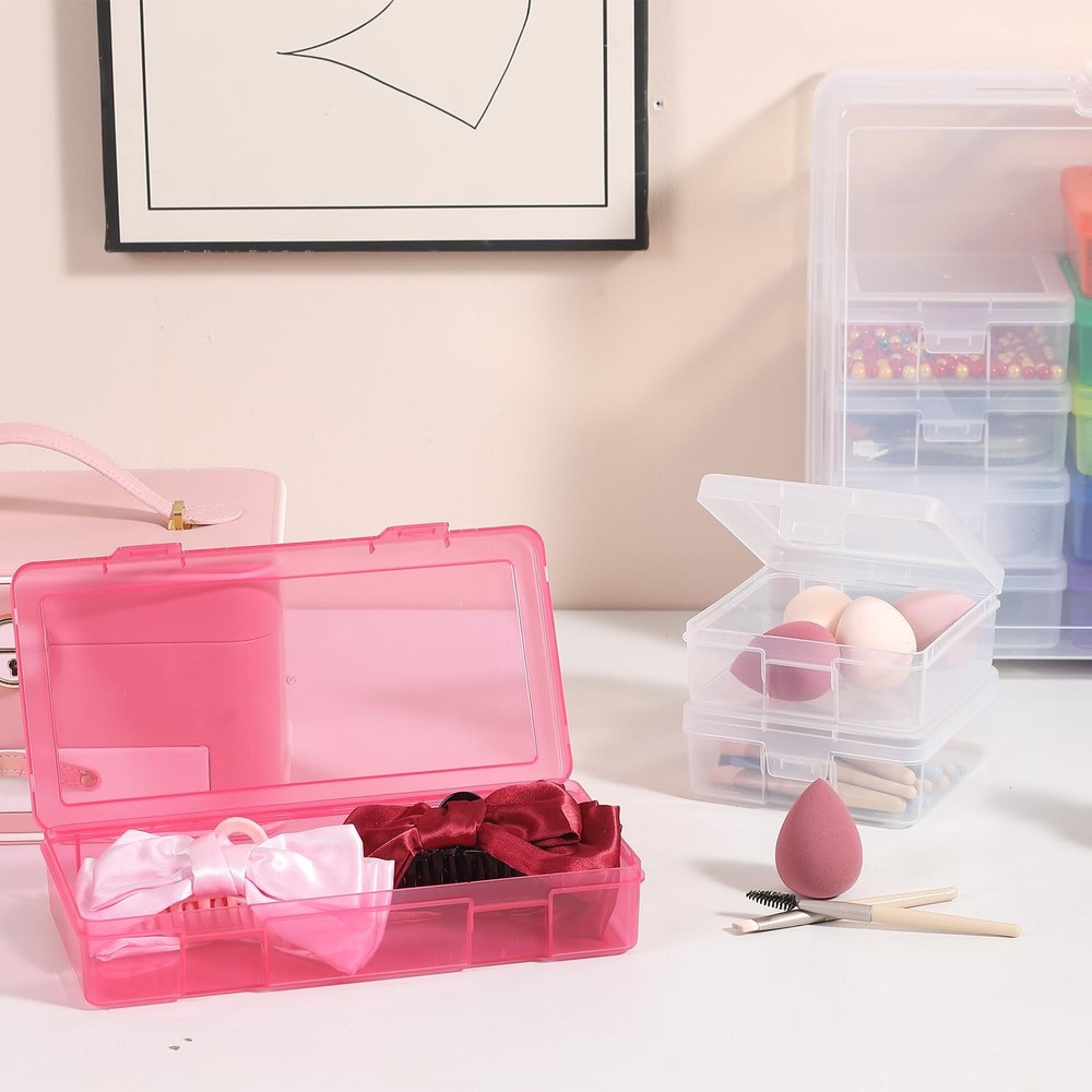 Plastic Storage Boxes & Organizers - Modern Arts & Crafts Storage with Lids -...