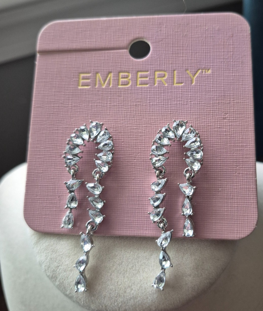 Emberly Rhinestone curved design earrings