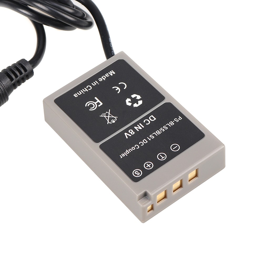 BLS-1 BLS-5 Dummy Battery DC Coupler+USB Cable for Olympus E-PL8 EPL-9 E-M10