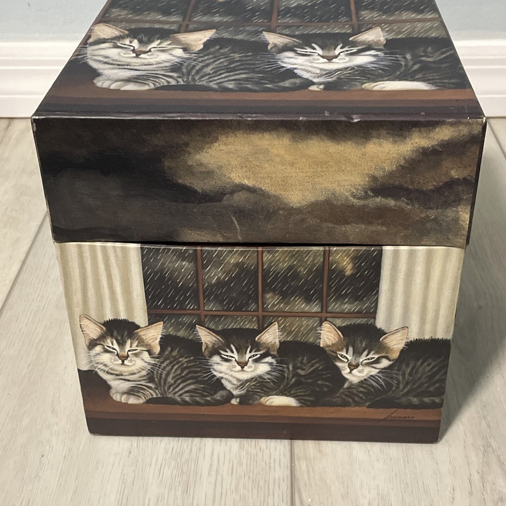 Complete Set of 7 Bobs Boxes Cat Decor Design Stackable Nesting Boxes