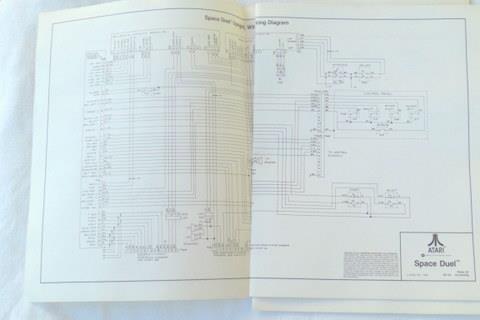 Vtg ATARI Space Duel Operation Maintenance Manual Schematic Package Supplement