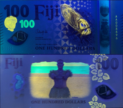 Fiji 100 Dollars 2026 P New Polymer Design UNC AA Prefix With Folder