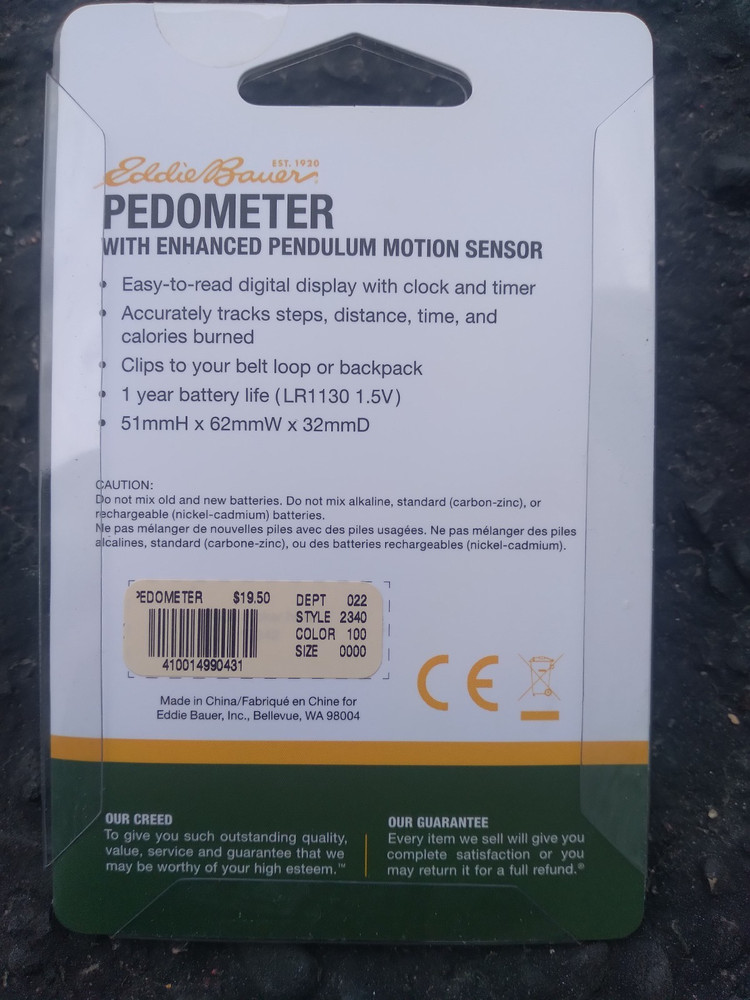NEW Eddie Bauer Pedometer Digital Step Counter