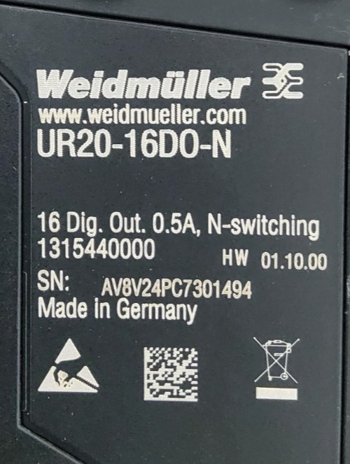 WEIDMULLER UR20-16DO-N MODULE