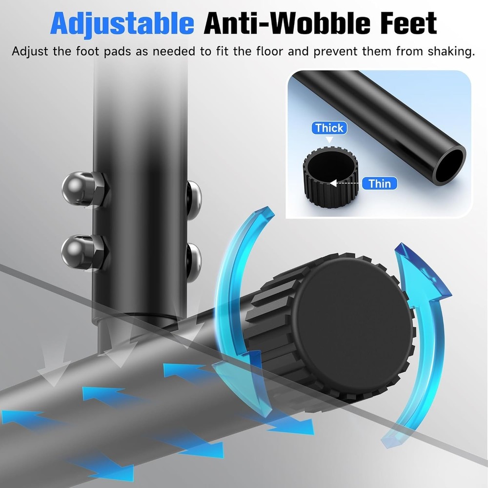 Space-Saving Adjustable Parallel Bar - Heavy Duty Dip Station for Upper Body