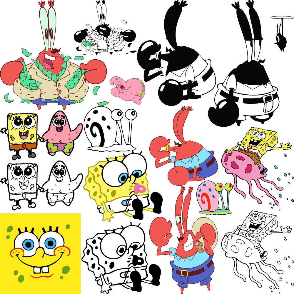 SPONGEBOB Svg Mega Bundle 1000+ Designs