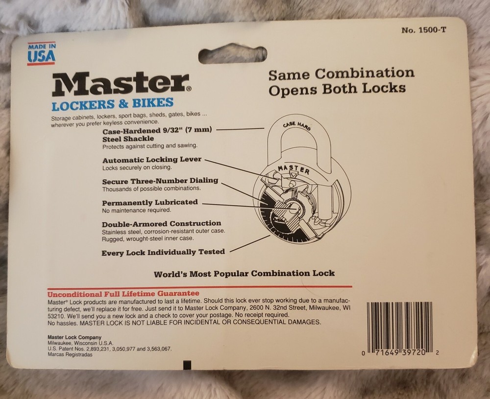 Master Lock Combination - 2 pack - 1500T