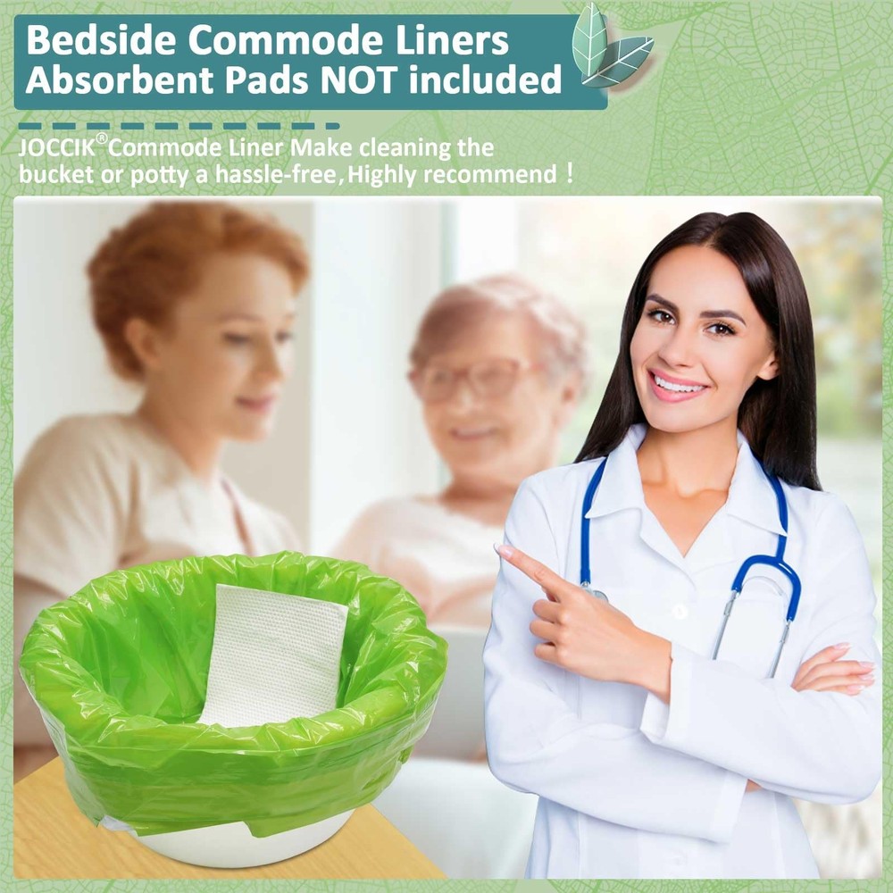 Commode Liners for Bedside 1 Count (Pack of 100), 100pcs