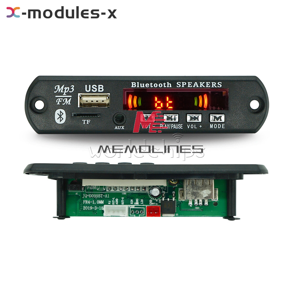 Wireless Bluetooth 12V MP3 WMA Decoder Board Audio Module USB Radio+Battery U-SA