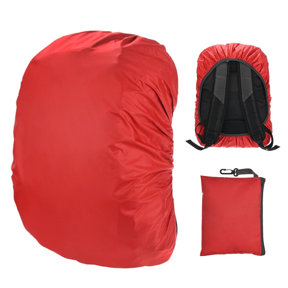 Waterproof Backpack Rain Cover, 30L-40L Backpack Cover [Red]