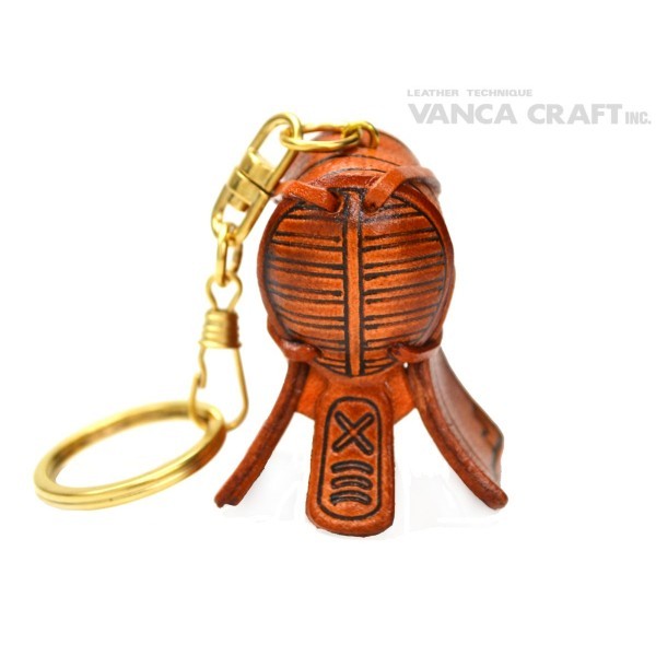 Kendo mask Leather Keychain(L)