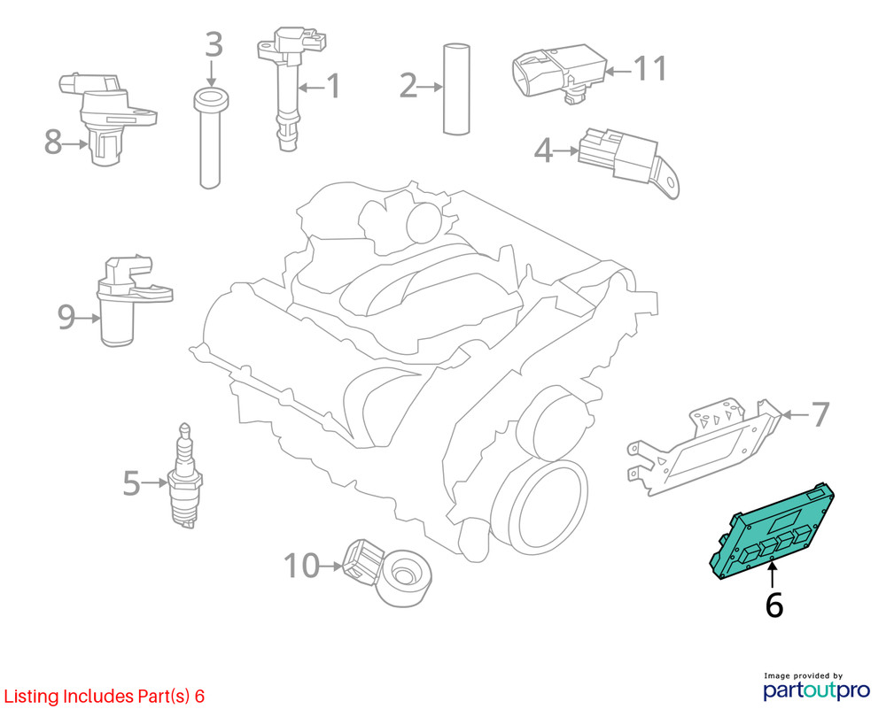 Engine ECM Electronic Control Module 3.6L Fits 12 200 162379