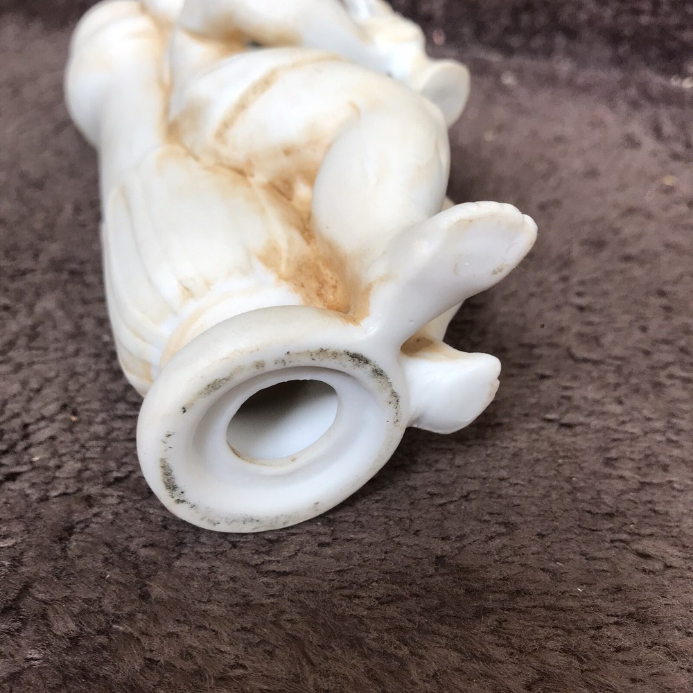 Ceramic 4” Baby Trumpet David Column Candlestick