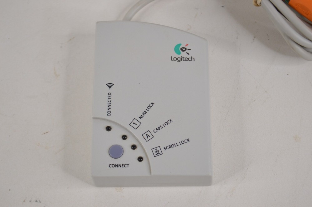 Logitech Cordless Desktop Receiver PS/2 Inputs for Keyboard & Mouse w/ 5 Pin DIN