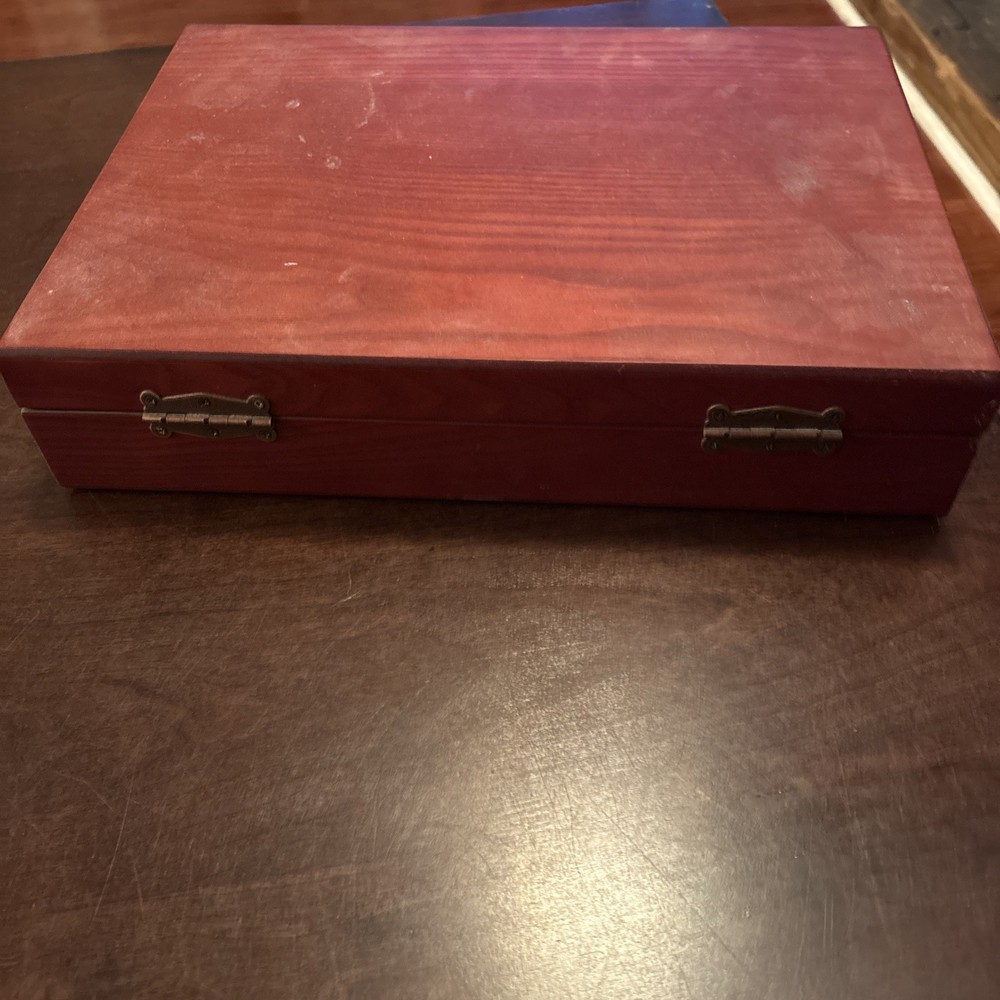 63 Piece Stainless China Flateware With Wood Box