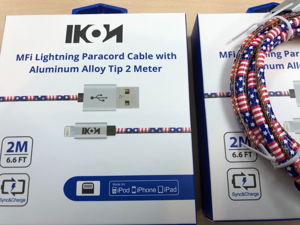Ikon Premium Apple Certified 6FT Lightning Cable - Sync/Charge iPhone/iPad