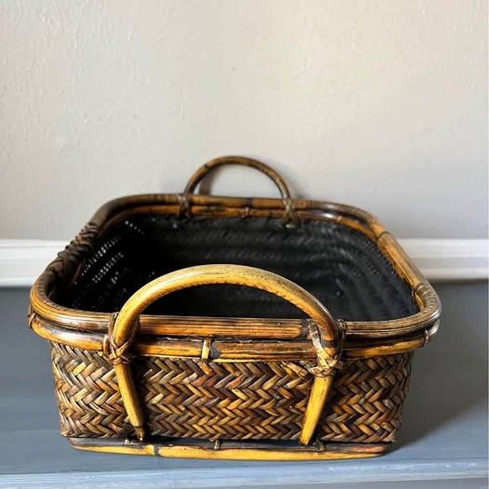 Bamboo Basket with 2 Handles