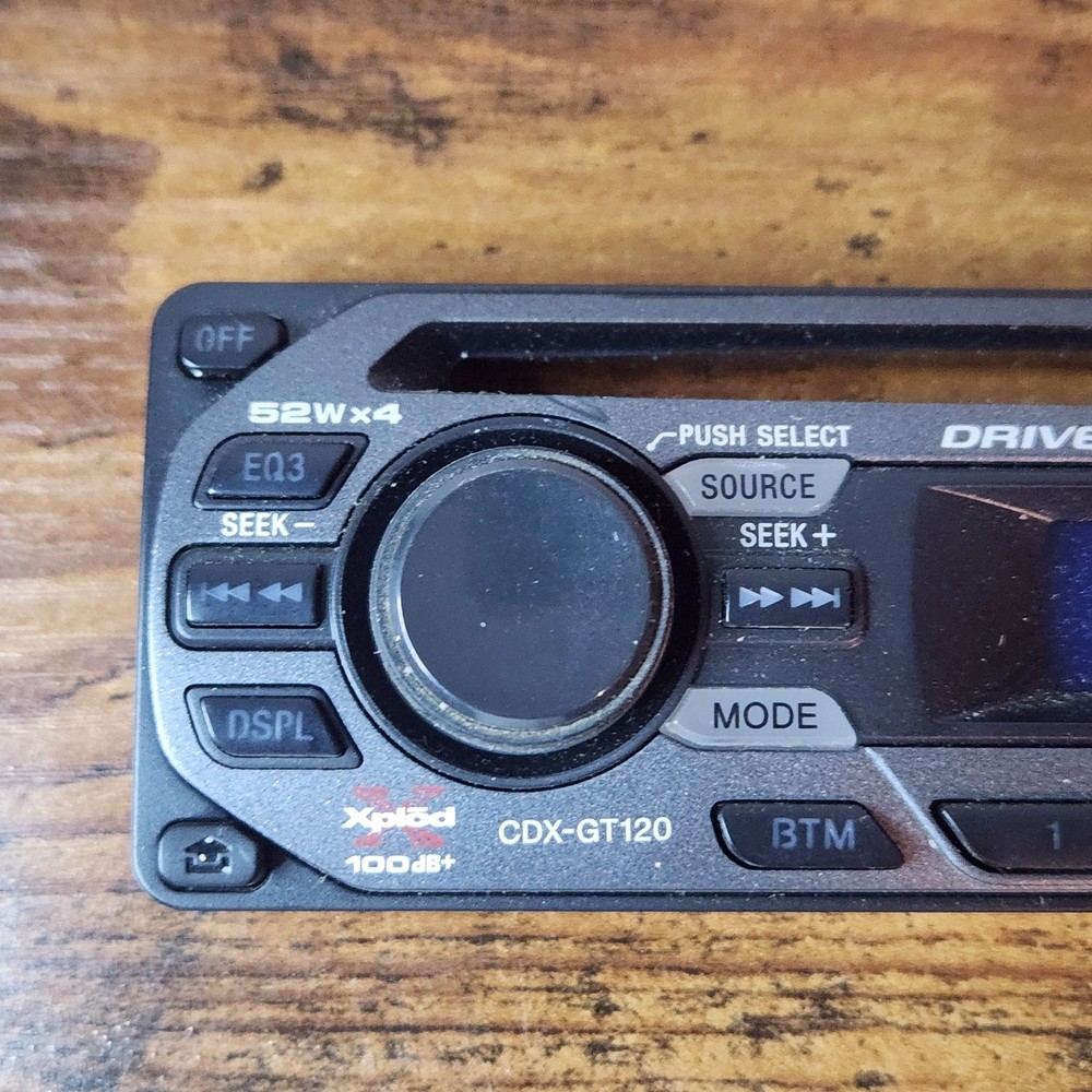 Sony CDX‑GT120 Xplod Faceplate – OEM Replacement Detachable Front Panel