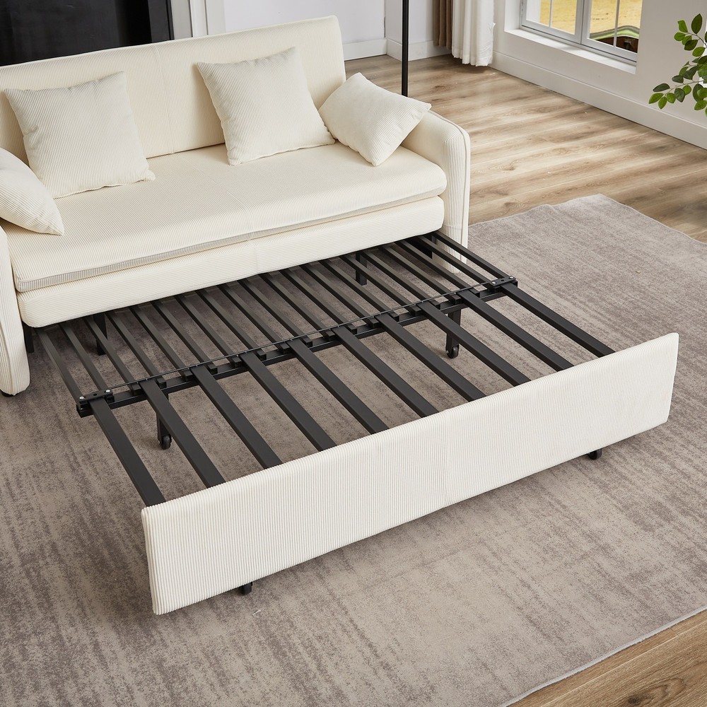 Convertible Sofa Bed 3 in 1 Multi-Function Folding Sleeper Sofa Bed with Pillows