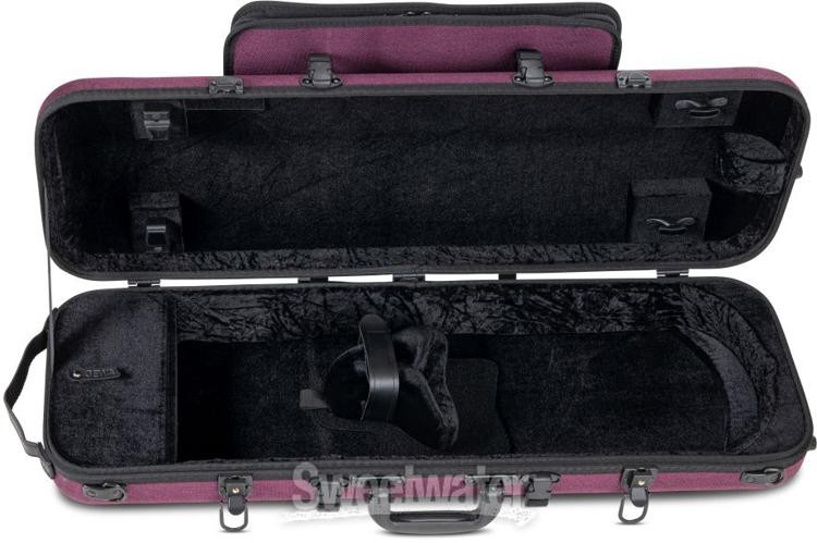 GEWA Bio-A Oblong Violin Case - Violet, 4/4 Size