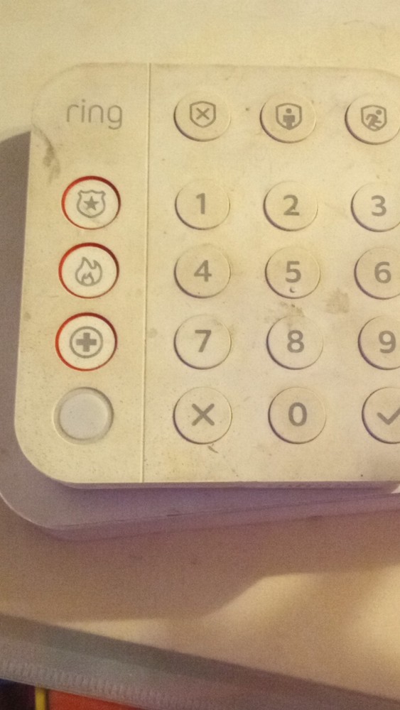 Ring Keypad Control Security Keypad White Home Alarm System