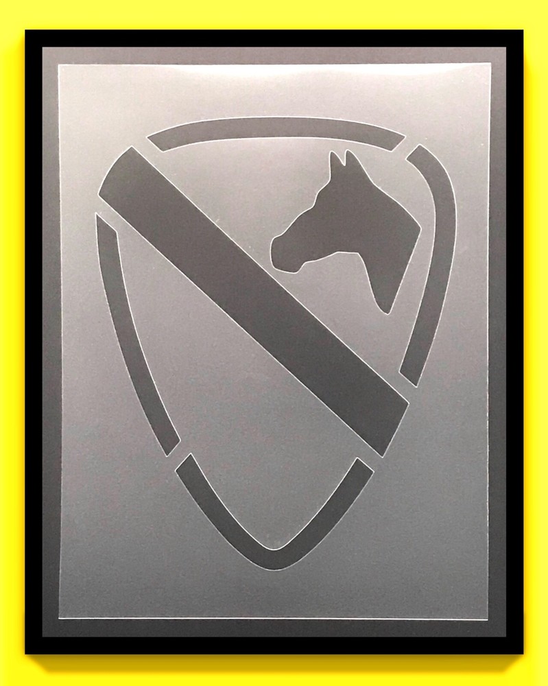 First Cavalry Stencil #1 10mm or 7mm Thick, Army, War, Guns, Division