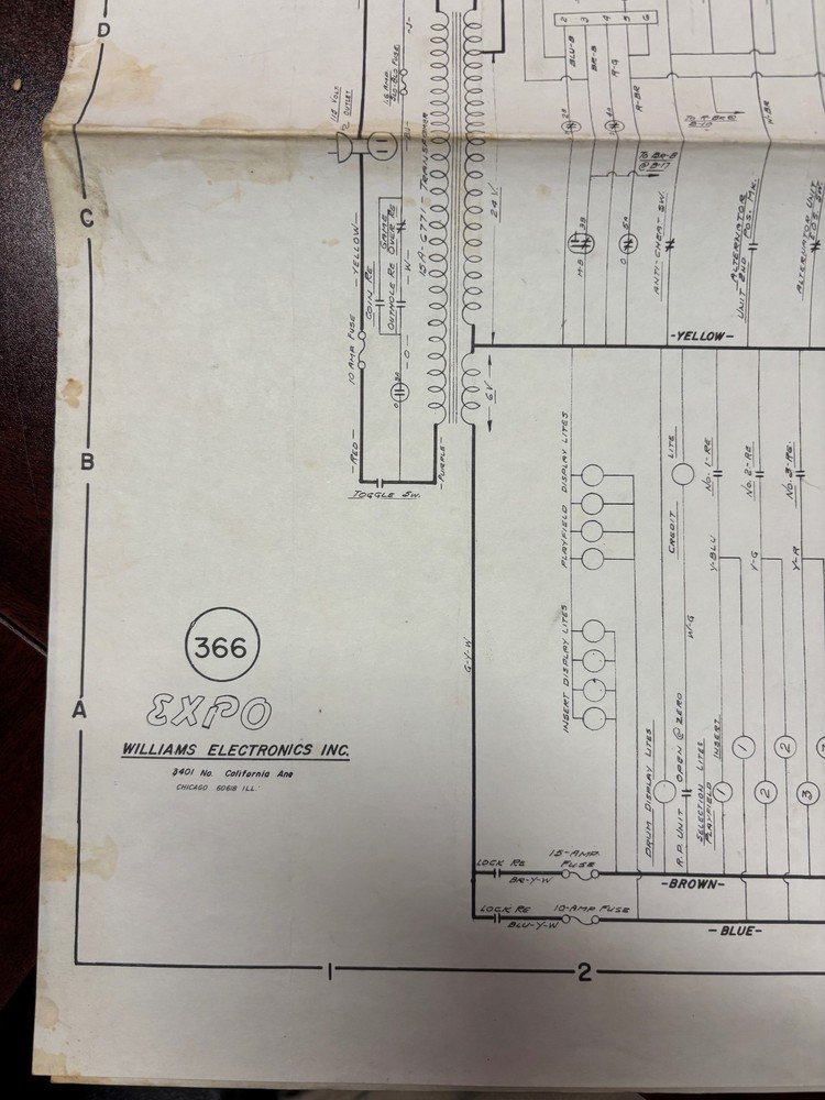 ORIGINAL-WILLIAMS-EXPO-PINBALL-SCHEMATICS