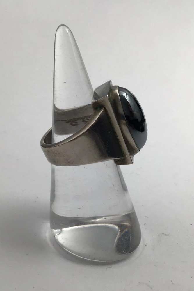 Georg Jensen Sterling Silver Ring No. 84A (Hematite)