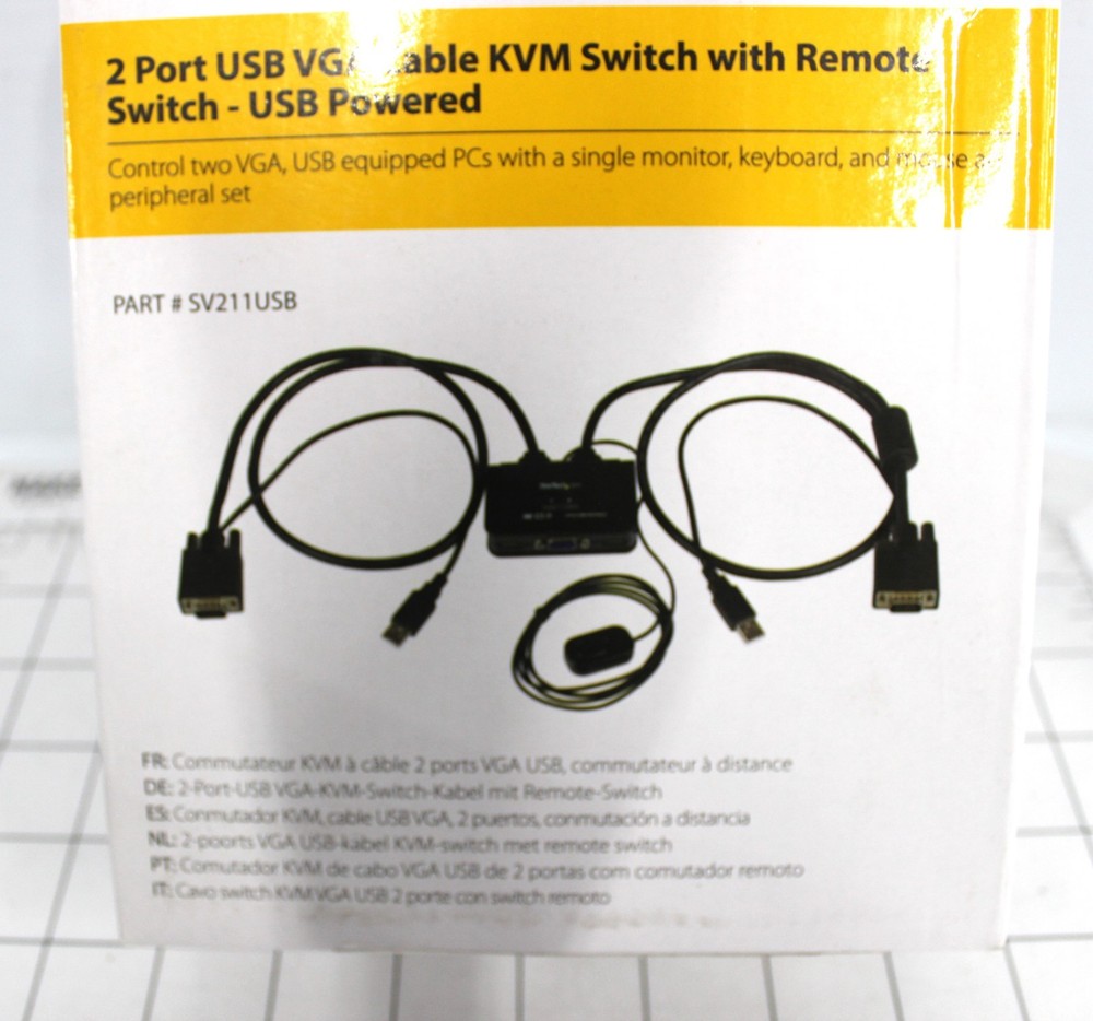 StarTech, SV211DPUA 2-Port USB DisplayPort Cable KVM Switch w/ Audio and Remote