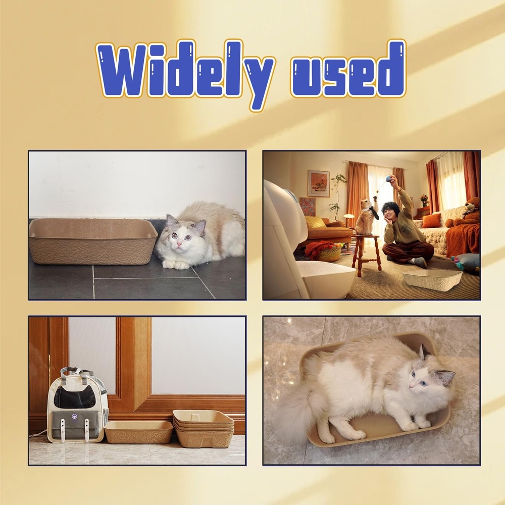Disposable Cat Litter Box, Sturdy and Durable, Extra Thick, Large Size - 16.2...