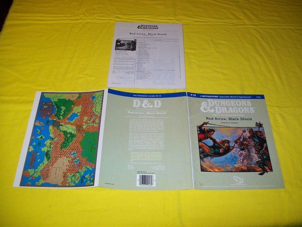 X10 RED ARROW BLACK SHIELD DUNGEONS & DRAGONS TSR - 1 MODULE