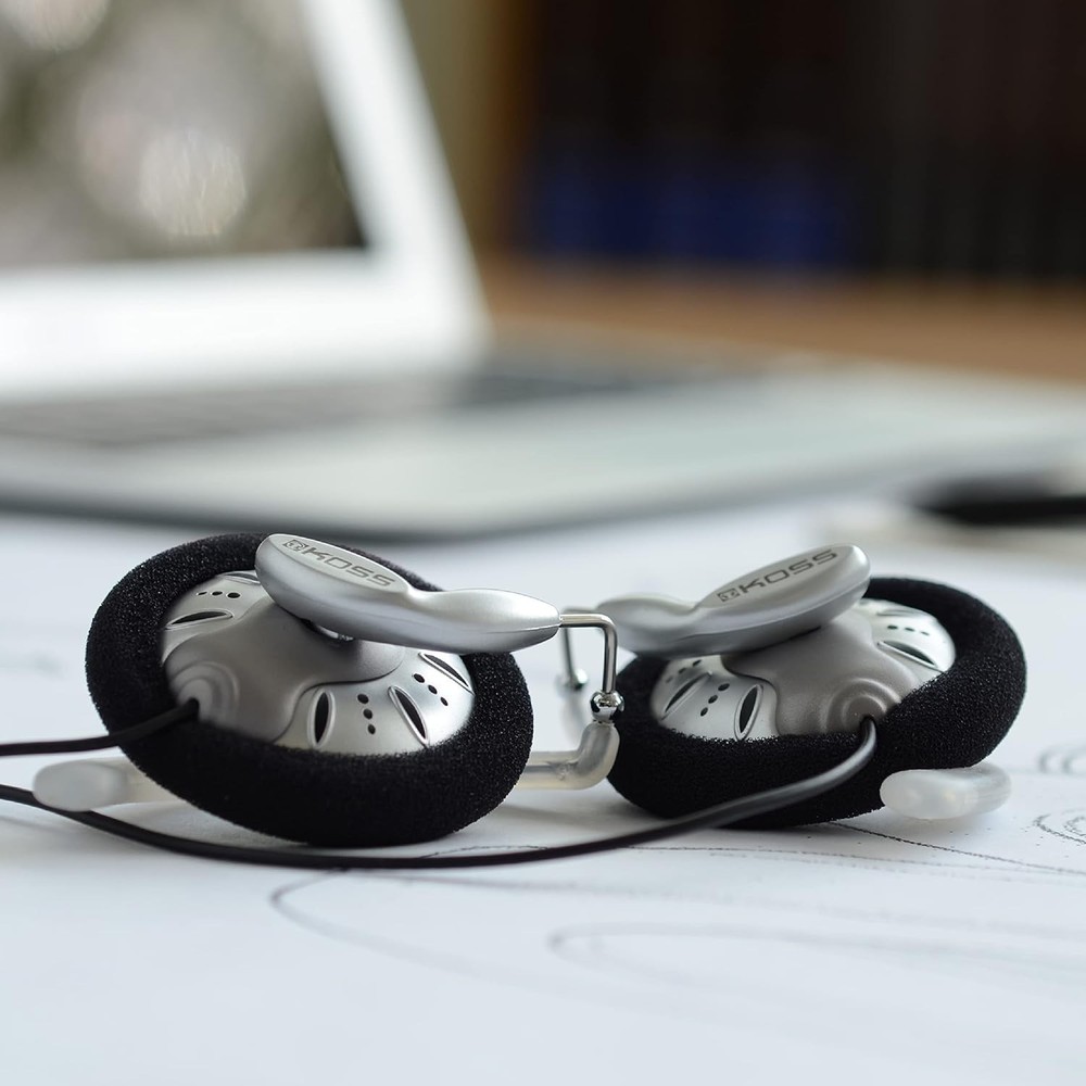 Koss KSC75 Ear-Clip Headphones - Black/Silver