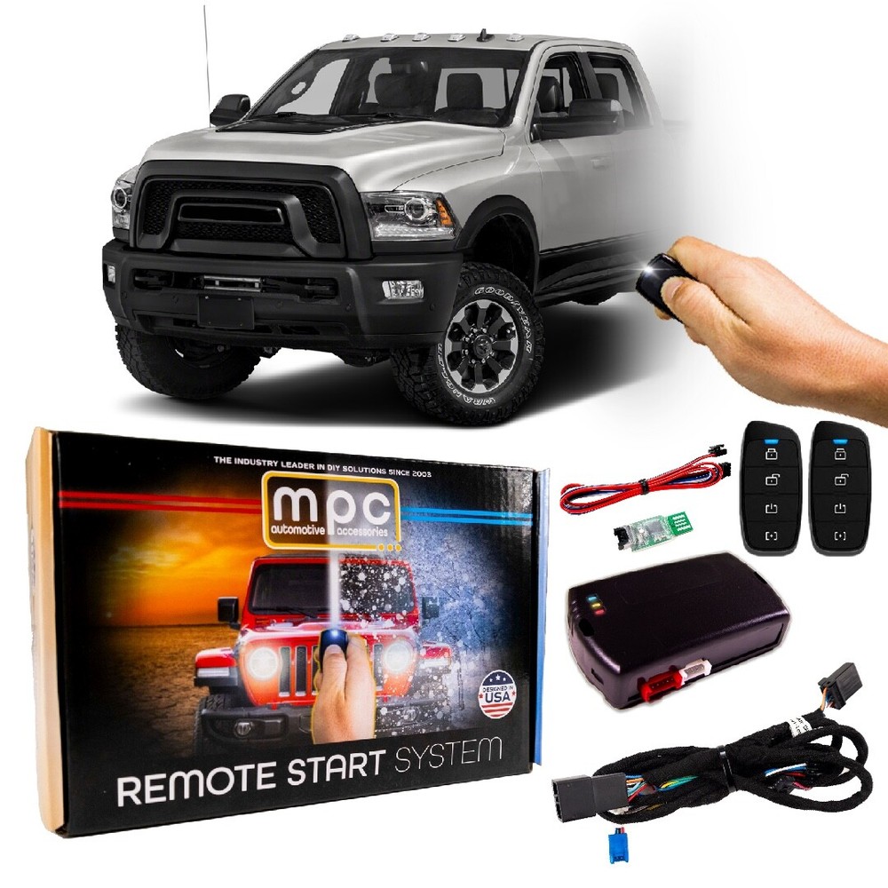 4-Button 2-Way Remote Starter For 2013-2017 RAM 2500 - Plugin - Push-to-Start