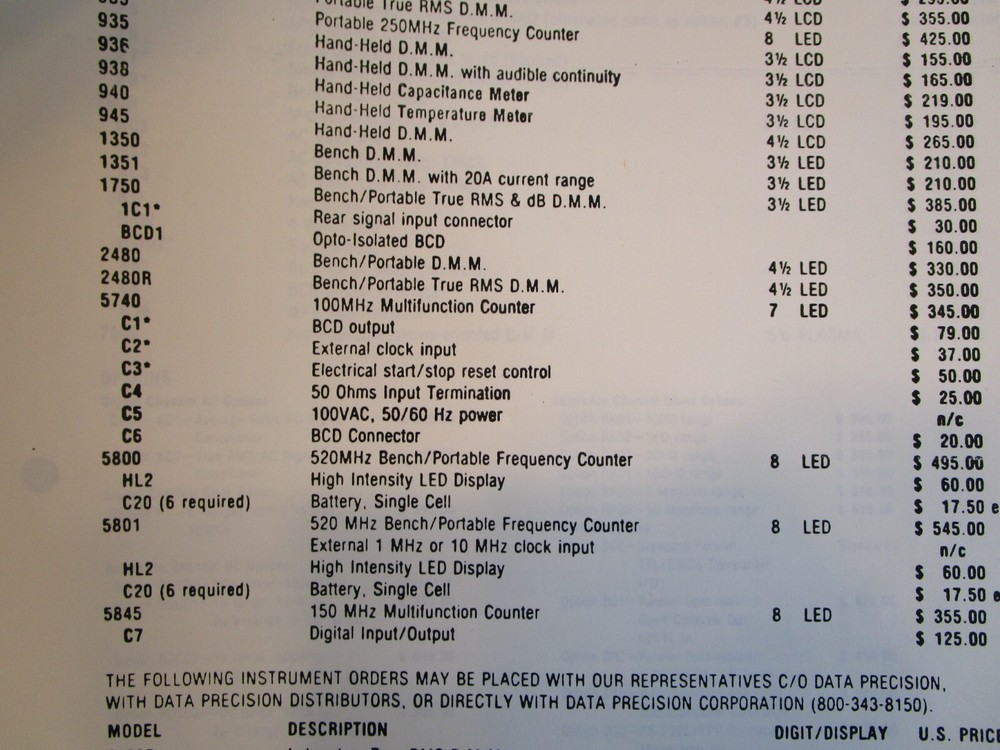 DATA PRECISION Model 5740 Multifunction Frequency Counter 100MHz *SEE VIDEO*